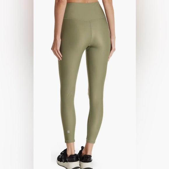Sweaty Betty High Shine High Waist 7/8 Leggings | Size Small | Olive Green - Picture 2 of 13